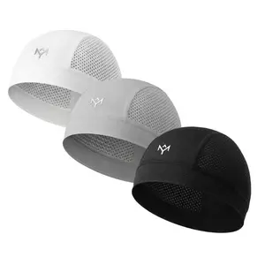 Unisex Breathable Cooling Caps, Stretchy Helmet Liner for Men & Women, Multifunctional Summer Sporty Beanie, Lightweight Cycling Running Hat, Minimalist Solid Color Outdoor Headwear summerwins