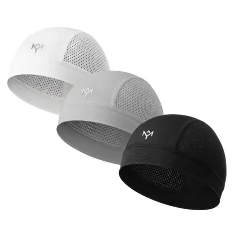 Yeomoo Unisex Polyamide Lined Skull Cap - Lightweight, Stretchy, Smooth, Cooling Breathable Elastic Cycling Sports Cap, Adults' Cooler Helmet Layer for Biking, Sports & Outdoor Accessories