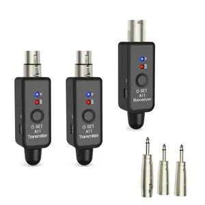 Wireless Microphone System, 1 Set Rechargeable Wireless Microphone Adapter, Music Accessories for Dynamic Microphone, Condenser Microphone and Speaker