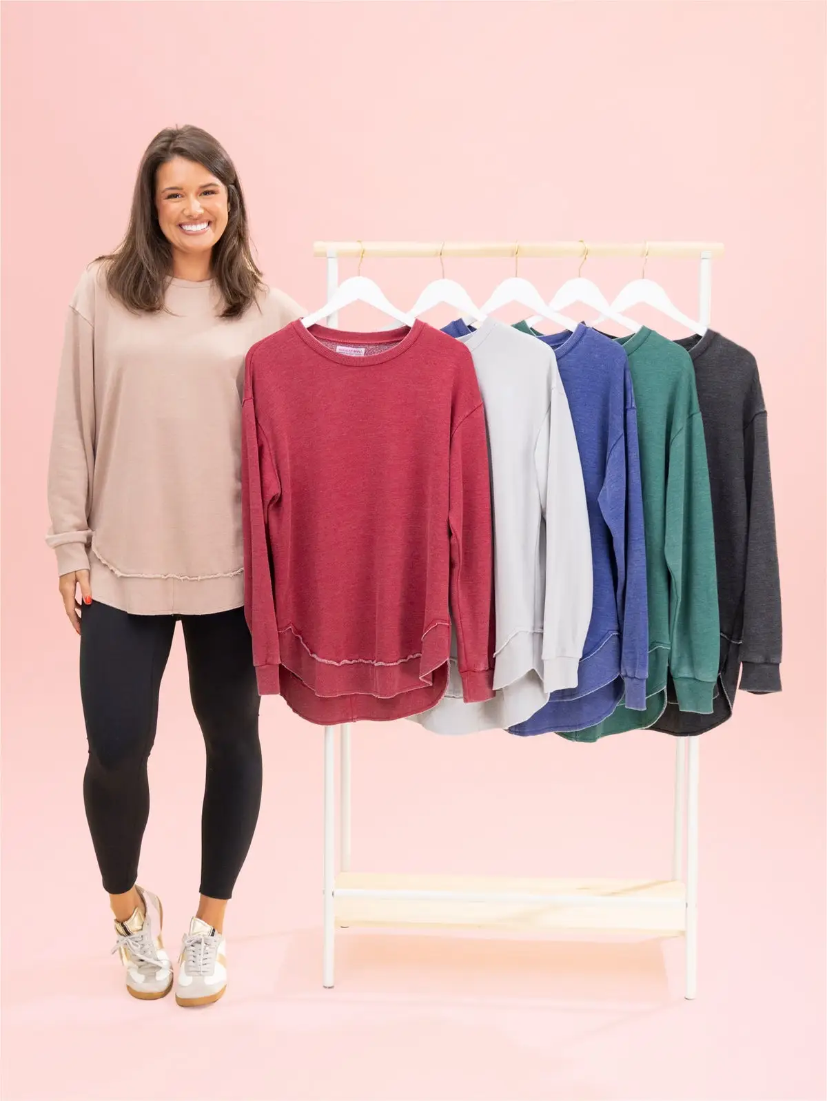 Lived In Rounded Hem Garment Washed Sweatshirt by DD Design | S - 3XL