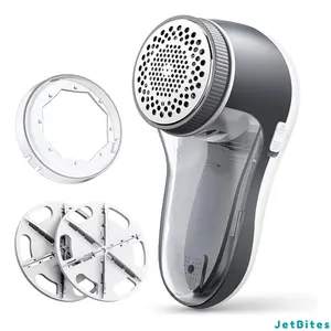 Fabric Shaver, Lint Remover for Clothes, Battery Operated Lint Shaver with 6-Leaf Blades, Sweater Shavers to Remove Pilling for Clothing, Couch, Furniture, Fuzz lint roller electric lint rechargeable lint