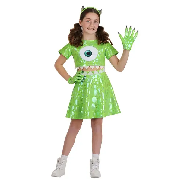 Girl's Pixar Monsters Inc. Mike Wazowski Costume (© Disney) (© Disney/Pixar)