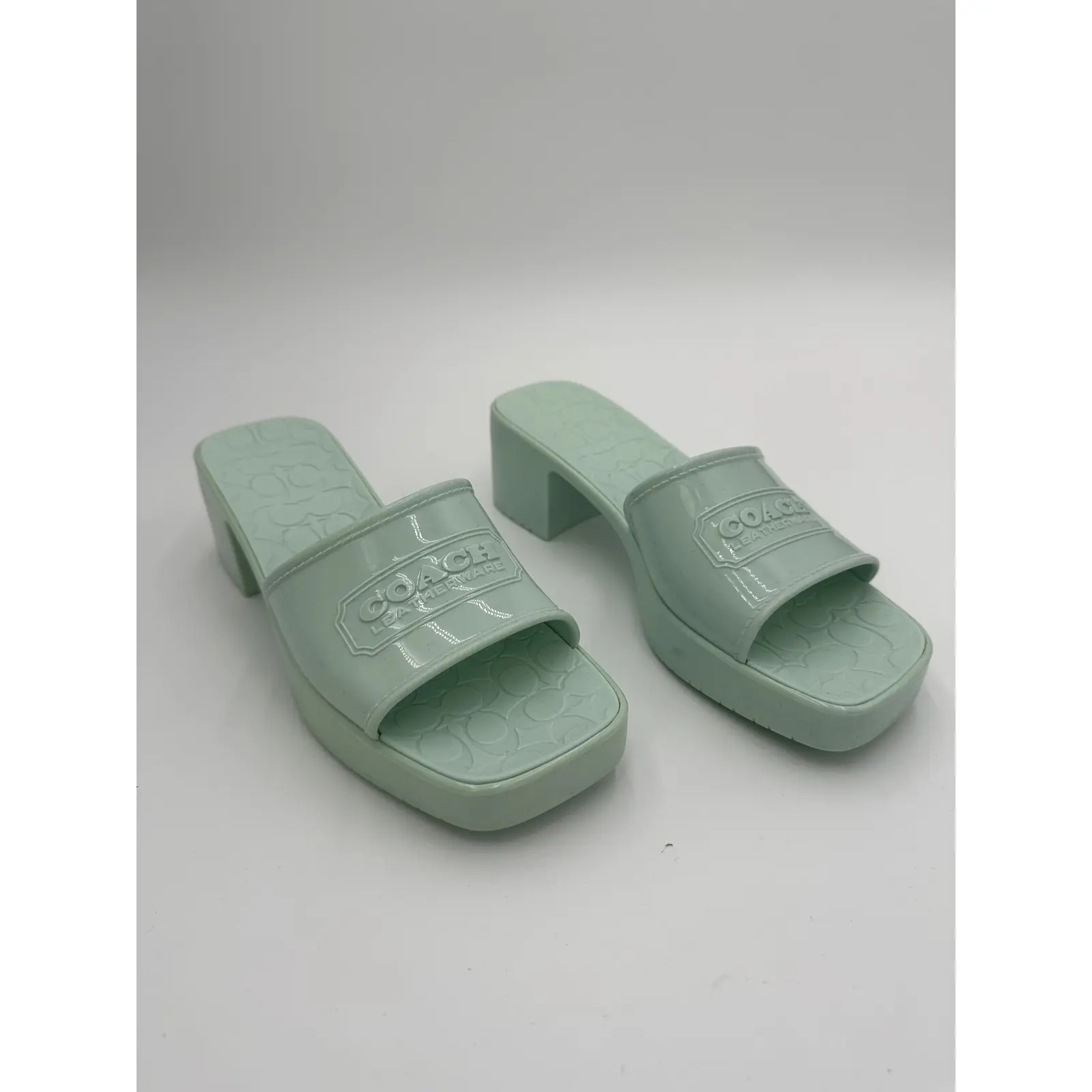COACH Women's Scarlett Block-Heel Signature Jelly Sandals #3 Size 7, Shoe, Footwear
