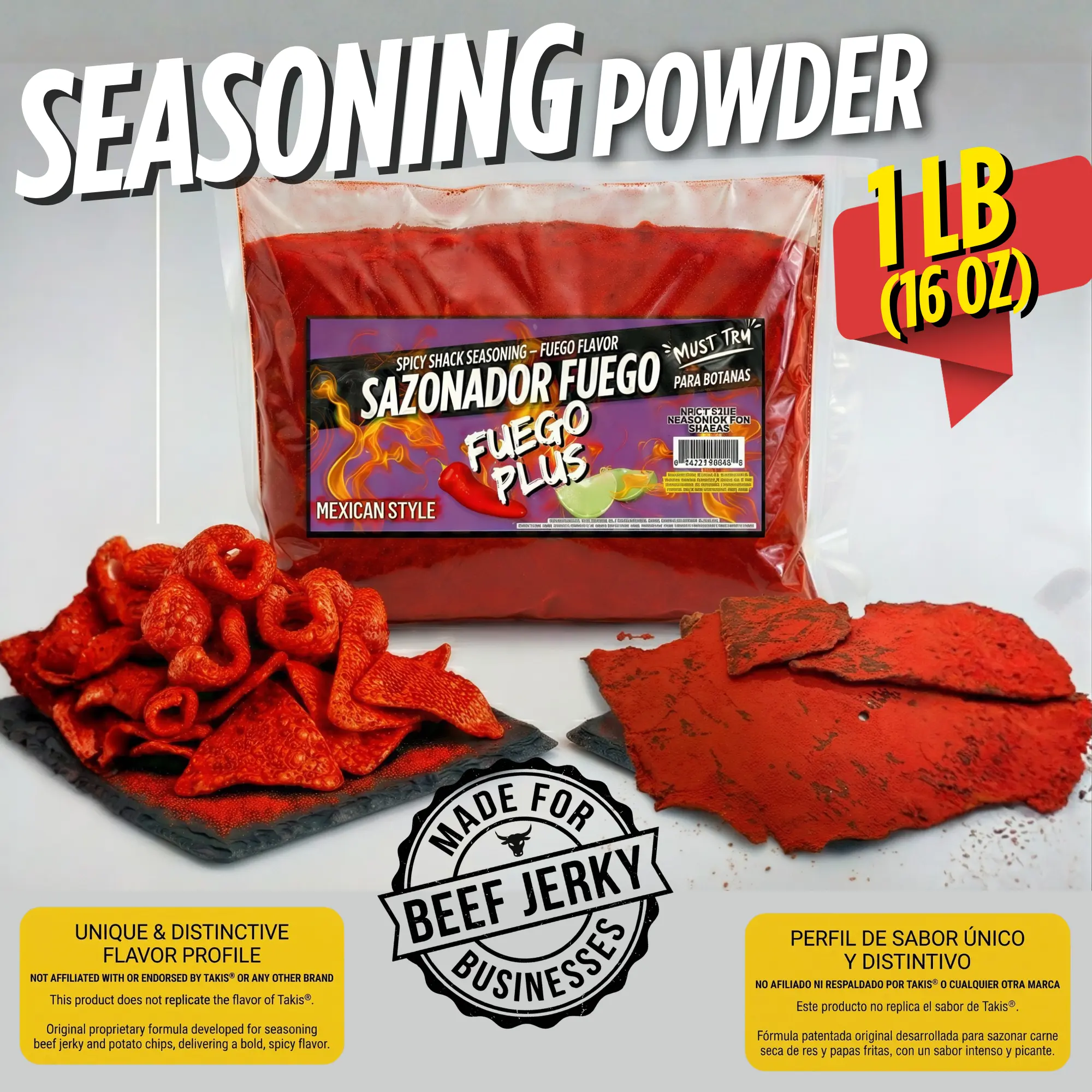 Fuego Seasoning – Extra Spicy Snack Flavor (1 LB) Fuego Seasoning – Extra Spicy Snack Flavor (1 LB)