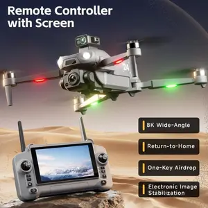GPS Drone w/ Touchscreen Controller, 5G FPV, Dual Battery, Auto Return-