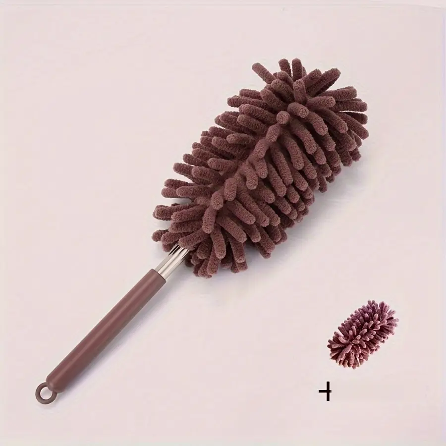 Set of 2 Mini Car Dusting Brushes, Flexible And Adjustable Microfiber Cleaning Tool for Household And Vehicle Interior Maintenance - Made of Polyester Fiber