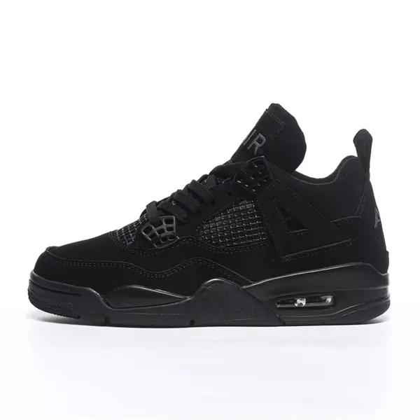Mens/Womens Fashion Sports Basketball Shoes Retro 4S Sneakers Black Cat
