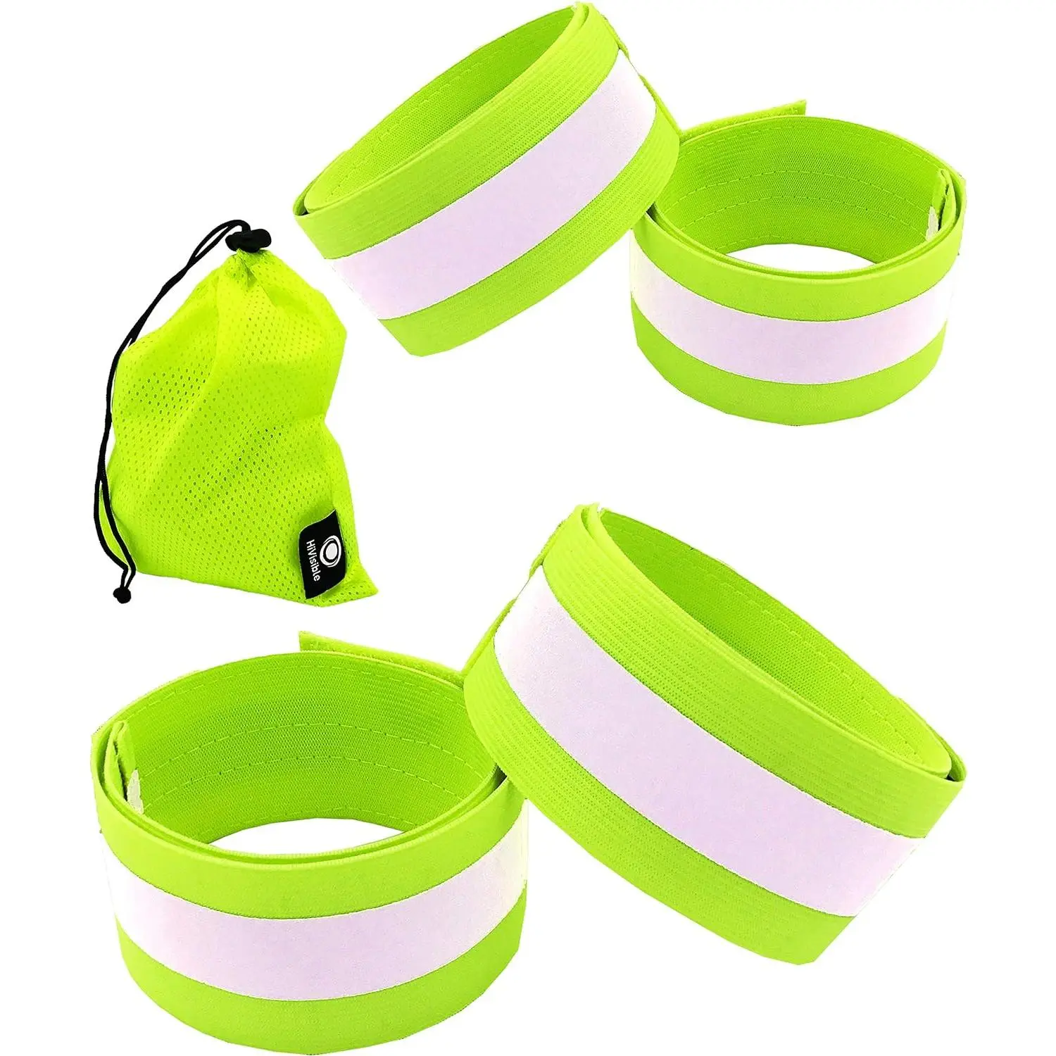 Reflective Bands for Night Walking Reflective Arm Bands for Runners Reflective Wristbands Reflective Ankle Bands Cycling Reflective Running Gear Bike Pant Leg Strap Bicycle Pants Clips