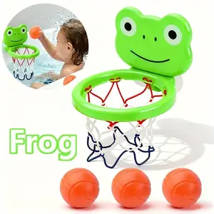 4-Piece Cartoon Animal Mini Basketball Set, Baby Bath Time Toy, Perfect Gift for Kids, Fun and Educational Playset