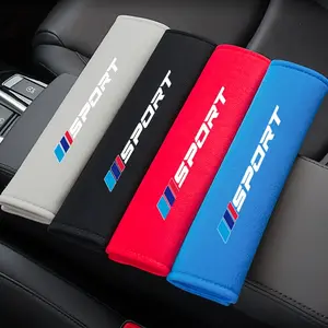 Universal Fit Soft Fleece Car Seat Belt Pads Cover Set of 2, Safety Belt Shoulder Cushion Protector Compatible with BMW 1 2 3 4 5 6 7 Series X1 X2 X3 X4 X5 X6 - Cotton Interior Accessories carbon  fiber car  charms