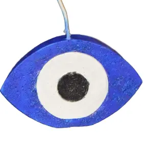 Evil Eye Candle Protection Decorative Candle with Blue and White Design for Home Decor - Ornaments - Freshener, Decoration