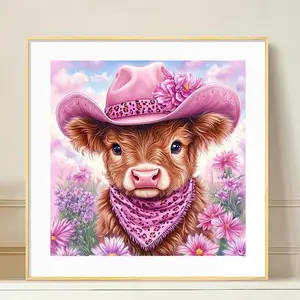 Cow Pattern DIY Diamond Arts Colorful Painting Kit without Frame, 5D Diamond Arts Colorful Painting for Home Living Room Bedroom Wall Decor