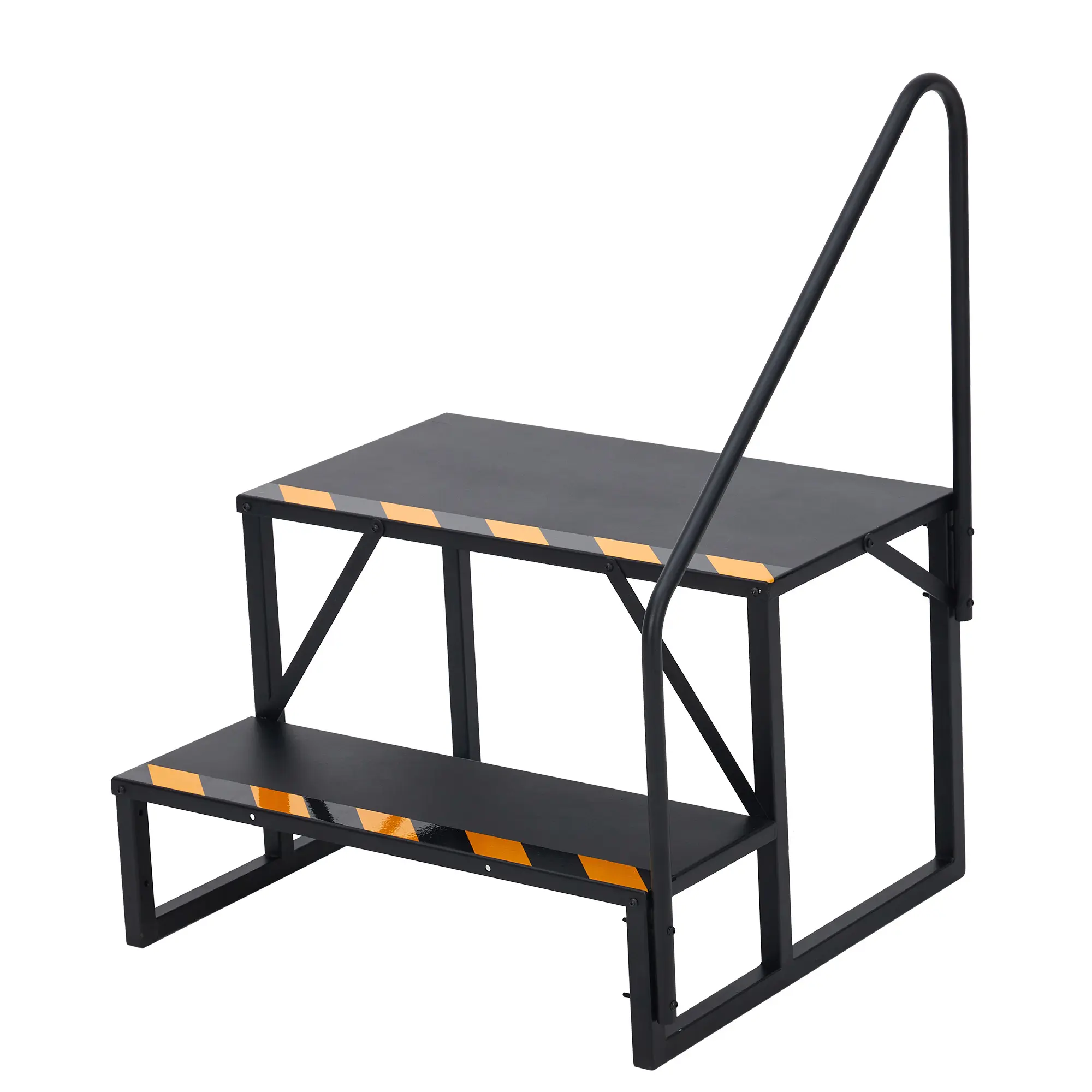 Heavy Duty Portable RV Steps with Handrail – 2-4 Step Steel Ladder for Camper, 5th Wheel, Trailer, Porch, Hot Tub – Non-Skid Stairs, 600 lbs Capacity, Outdoor Entry, Easy Access