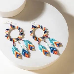 Myra Southwest Spirit Beaded Earrings in Ocean Blaze