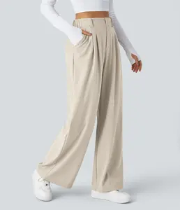 Halara Flex High Waisted Pocket Wide Leg Waffle Work Pants #SwimWeek Halara Flex High Waisted Pocket Wide Leg Waffle Work Pants #SwimWeek