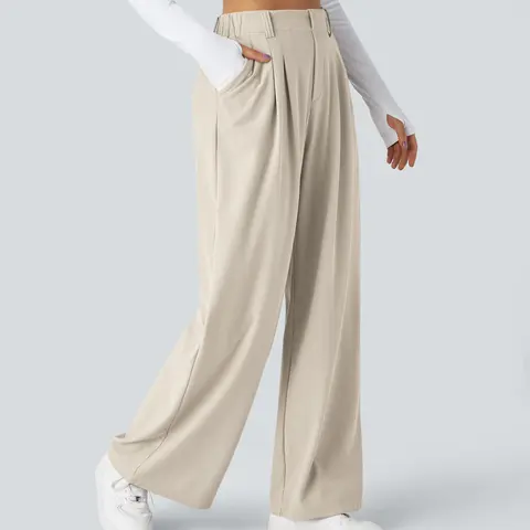 Halara Flex High Waisted Pocket Wide Leg Waffle Work Pants
