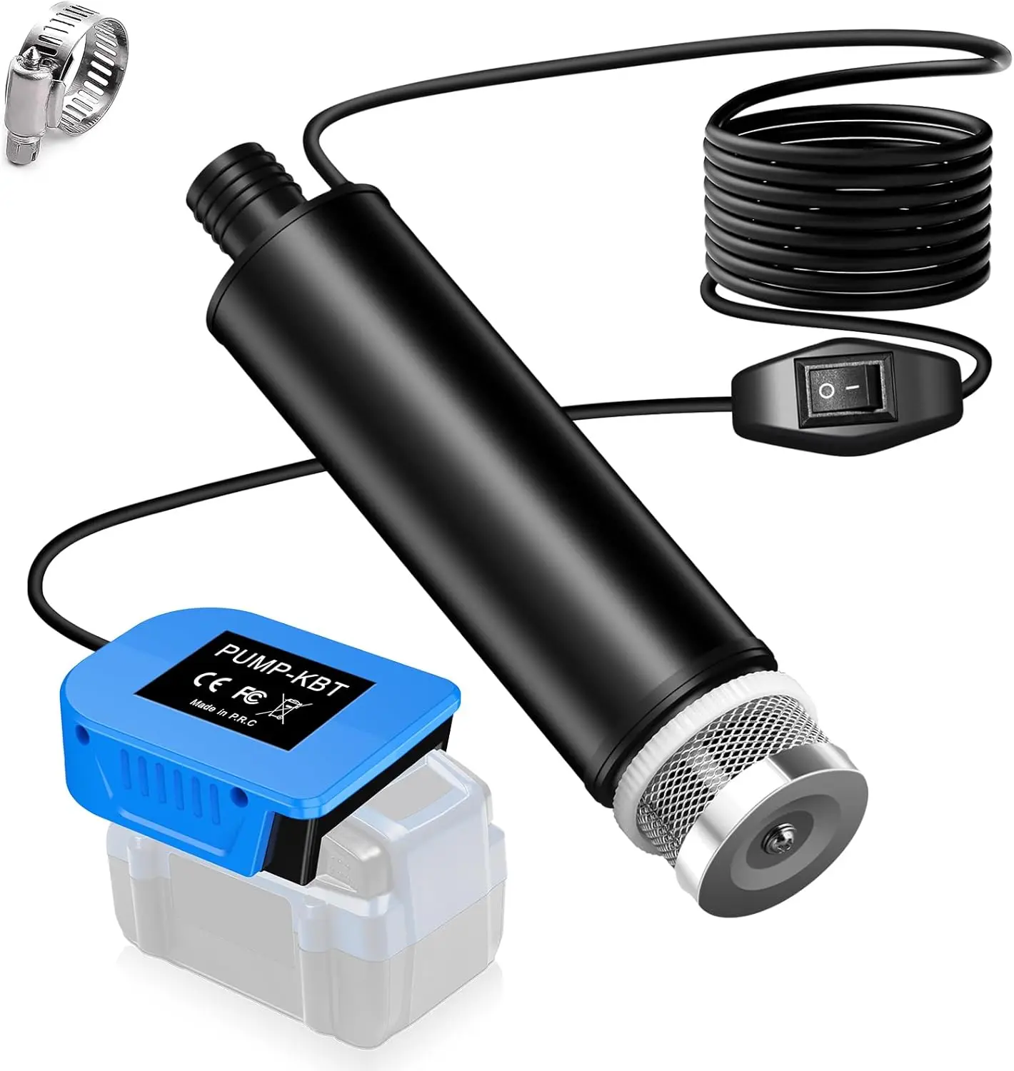 Portable Cordless Water Transfer Pump for Kobalt 24V Battery, 635 GPH Submersible Utility Pump with 16FT Lift, Battery Powered Drain Pump for Pool, Garden, Fish Tank, Camping (Battery not Included)