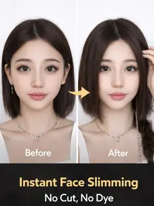 Women’s Clip-In Bangs Princess Cut Wig Piece, Hime Cut Fake Fringe, Viral TikTok Style, Natural Hairline, Invisible Front Hair Bangs Extension