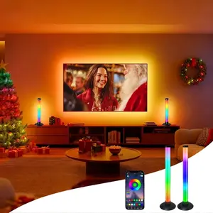2pcs Smart LED Light Bars - App Remote Control, Music Sync Rhythm Lights for Gaming & TV Backdrop - Multi-Color Ambient Atmosphere Lighting, Suitable for Christmas and Valentine's Day Atmosphere Decoration
