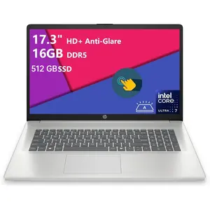 HP 17 Business AI Laptop | 17.3" HD+ Anti-Glare Touchscreen | Intel 12-Core Ultra 7 255U | 16GB DDR5 512GB SSD | Privacy Camera Wi-Fi 6 Backlit Keyboard Fast Charge Win11 Home
