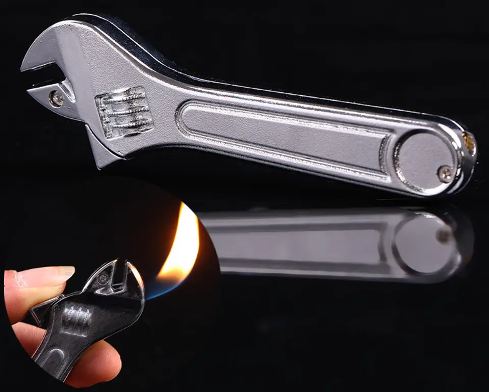 (No butane) Creative shape lighter, open flame windproof lighter, portable and small, adjustable flame, rechargeable, for fireplace, candle lighting, wedding, cooking