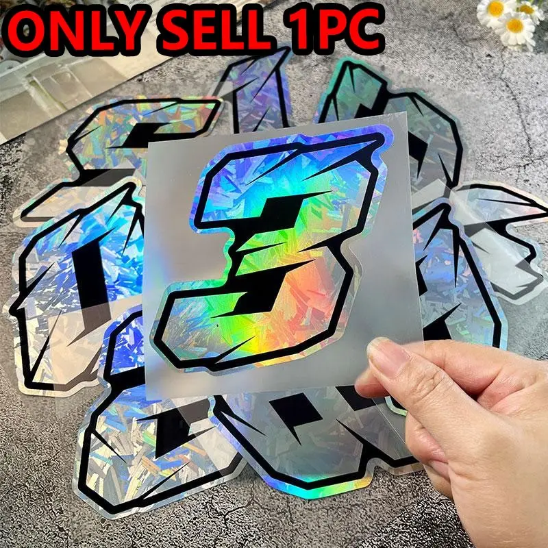1PC 0123456789 Numbers Motorcycle Stickers Car Body Scratches Cover Waterproof Durable Decals for Helmets Bumpers Laptops Glass Metal Surfaces Outdoor Self-adhesive Number Signs Decal for cars