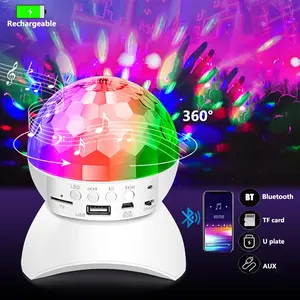 USB Powered Party LED Lights, Portable Wireless Bluetooth Speaker, DJ Disco LED Light with Remote Control, Strobe Stage Lamp, Cozy Lighting, Night Light for Parties Bar Birthday Wedding Holiday Event Live Show Decorations Lights