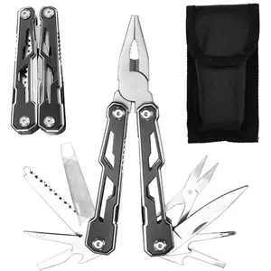 EDC Upgraded 17-in-1 Multitool with Pliers  & 15+ Tools Professional-Grade Stainless Steel Camping/ Gear | Safety Lock Non-Slip Grip Compact Oxford Pouch DIY// Repair