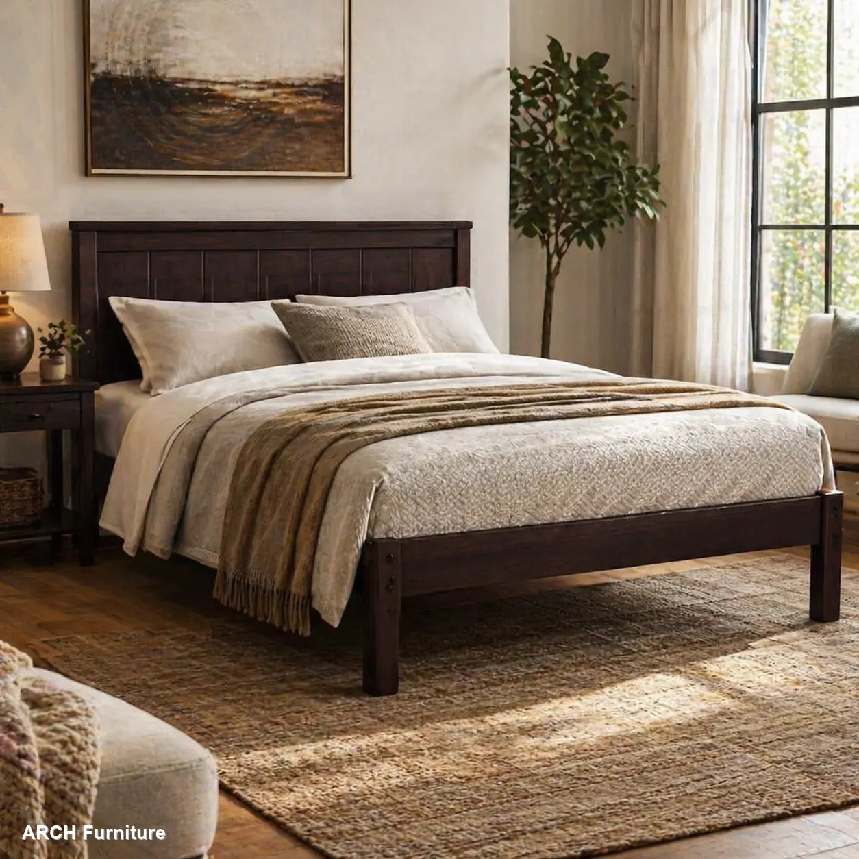 ARCH Twin Espresso Platform Bed Frame with Headboard - Wood Slat Support, No Box Spring Needed (OLD SKU: WF191418AAP) | Bed Frames, Twin Bed Frame, Headboard Bed Frames