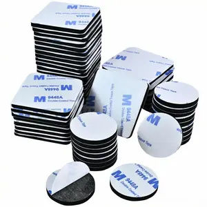 56-Piece Double-Sided EVA Foam Tape - Heavy-Duty Waterproof Mounting Pads, 3mm (0.1 inches) Thick, Strong Adhesive 1.18 Inches Diameter Squares & Rounds, Black for Led Lights & Kitchen Utensils