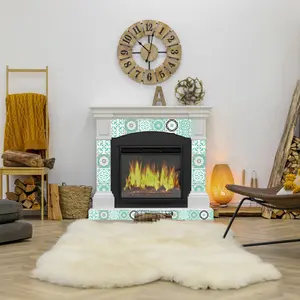 12" X 12"  Mint Green Aquamarine Mosaic Peel and Stick Removable Tiles