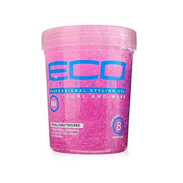 Eco Styler Professional Curl & Wave Firm Hold Alcohol-Free Hair Gel for Curly, Wavy Hair - 32 Oz Pink Haircare Product, Moisturizing, Curly Hair