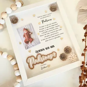 Godparents proposal/godmother proposal/godparent proposal/baptism/first communion/confirmation/religious proposal/bautizo/padrinos/Madrina Female Female Female Female Female Female Female Male Male Male Male Male Male Metal Coating Wooden Wooden Decor