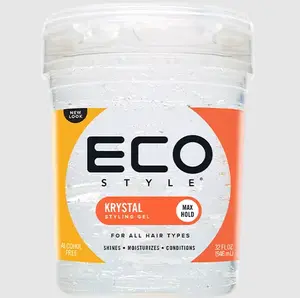 Eco Style Krystal Styling Gel - Adds Body and Shine to all Styles - Moisturizes and Maintains Healthy Hair - Strong, Weightless Hold - Ideal for any Hair Type and Color - Leaves No Residue - 32oz