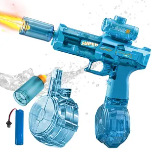 Strongest Electric Water Gun for Adults&Kid,Transparent Automatic Squirt Guns High Powered Waterproof, Bodinator Classic Water Pistol Blaster Soaker for Summer