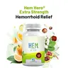 Hem Hero Hemorrhoid Relief Extra Strength Supplement - 42 Capsules | Herbal Dietary Supplement with Horse Chestnut Seed Extract - For Bleeding, Irritation & Burning Pain Relief - Vein Health & Blood Flow Support - Fast-Acting Formula