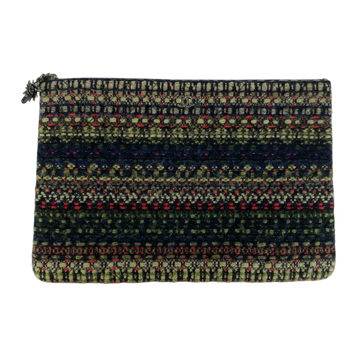 Pre-owned CHANEL Tweed Tote Bags Clutch Bag