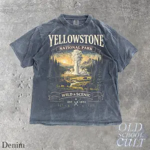 Comfort Colors Yellowstone National Park Vintage Graphic T Shirt, Retro Bison Nature Graphic Tee, Hiking Gifts