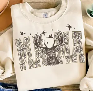 Camo Mama Sweatshirt, Deer Hunting Camouflage Shirt, Camo Western Tee, Old School Camo Shirt, Cozy Season Country Distressed , Gifts For Mom