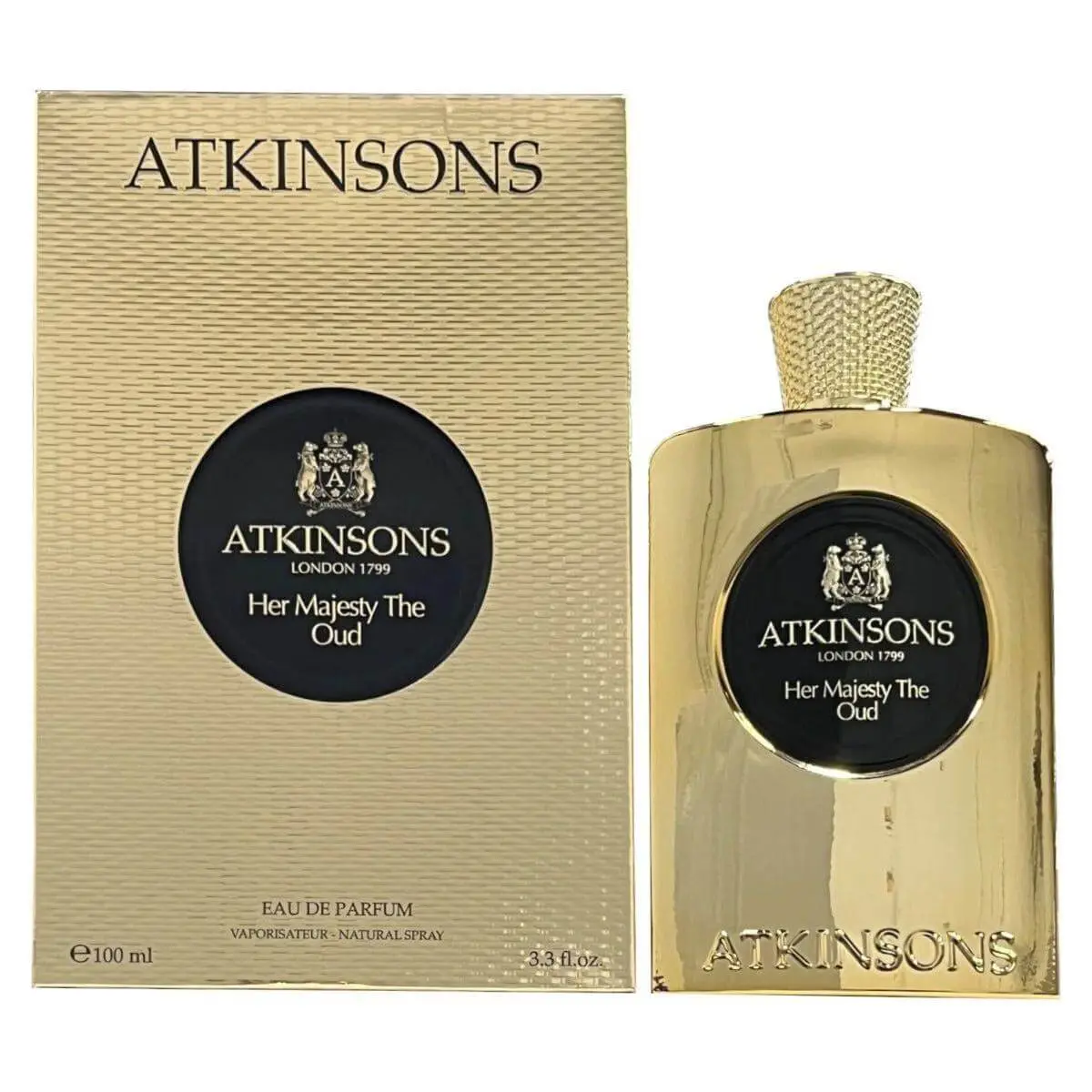 Atkinsons Her Majesty The Oud EDP, Aromatic Fruity Fragrance for Women with Turkish Rose, Agarwood & Vanilla, 3.4 fl oz, Women's Fragrance, Spray, 3 To 3.9 Fl Oz, Floral, Agarwood Oud, Cashmere Vanilla, Spicy, Signature Scent