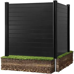 VEVOR 2 Panels Outdoor Privacy Screen, 36x 45 in Air Conditioner Fence with 19.7 in Ground Stakes, Pool Equipment Enclosure, Strip Vinyl Privacy Fence, Ideal for Trash Can and A/C Units, WhiteVEVOR Super Brand Day