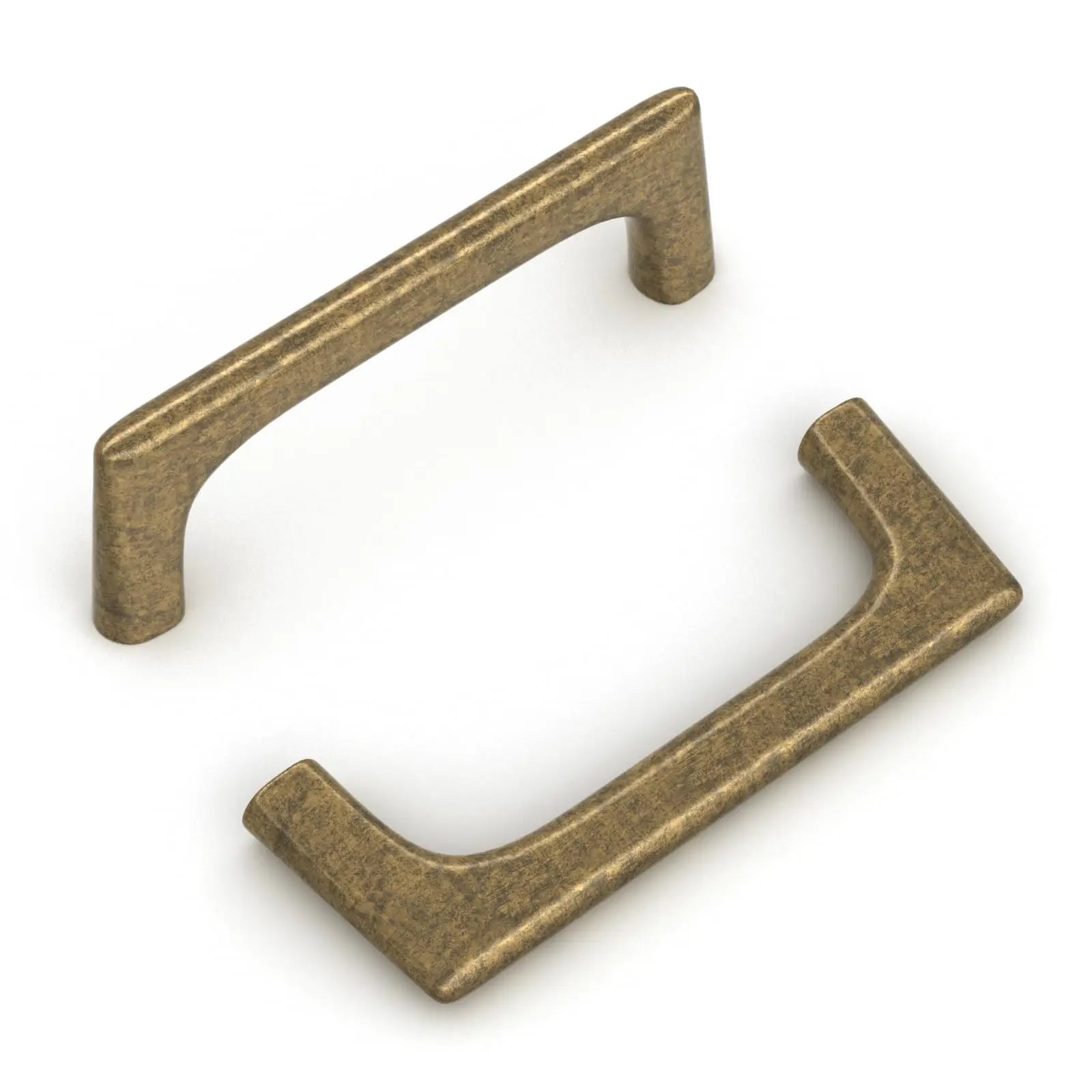 Goldenwarm 10 Pack 3-3/4 Inch Antique Bronze/Champagne Bronze Cabinet Pulls Kitchen Cabinet Handles Antique Brass Cabinet Pulls Zinc Alloy Cabinet Handles