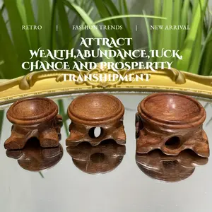 3pcs Wooden Base - For Crystal Ball, Sphere Base, Wood Stand Holder, Retro Elegant For Home And Office Desktop Decoration Display - Wood - Perfect Gift for Valentine's Day, New Year, Easter, Mother's Day Organiser Racks Mahogany