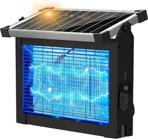 ZeChuan Solar Bug Zapper Outdoor, Waterproof Mosquito Zapper Outdoor Solar Powered mosquito killers electronic