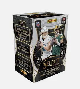 2024 Select Football Blaster Box - Red & Blue Prizm Shock  - 6 Packs / 4 Cards per Pack - Ripped and Shipped