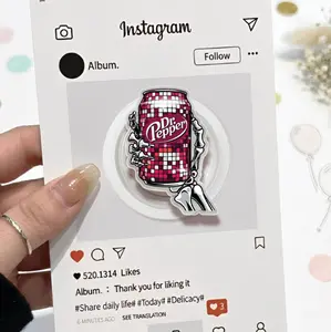 Disco Cherry Soda Phone Grip Magsafe, Dr PP Skull Hand Phone Holder, Funny Phone Holder, Cartoon Animal Kindle Grip, Gift for Girls Boys