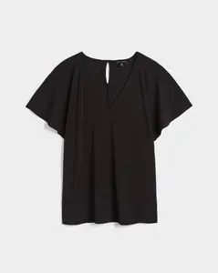 Lansbury Crepe Jersey Blouse - Black