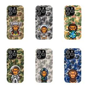 Bape Baby Milo Protective Camo Shell – Impact Dispersion 2-Piece Hard Case, Flexible Rubber Grip Liner, Glossy UV-Safe Finish | Works with iPhone Pro Max/Plus (17-11)