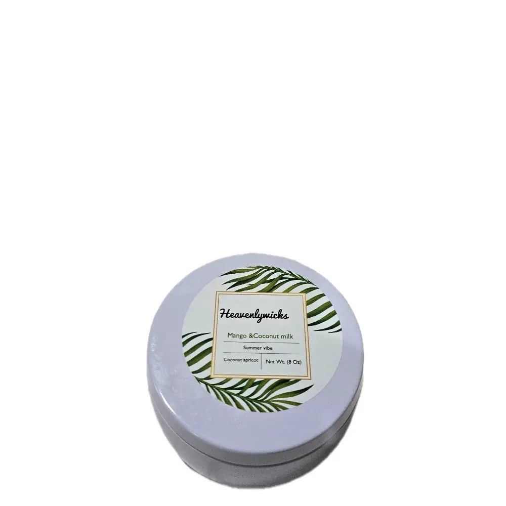 Heavenly Wicks Mango Coconut Milk Candle – 8oz coconut Wax Candle Decor
