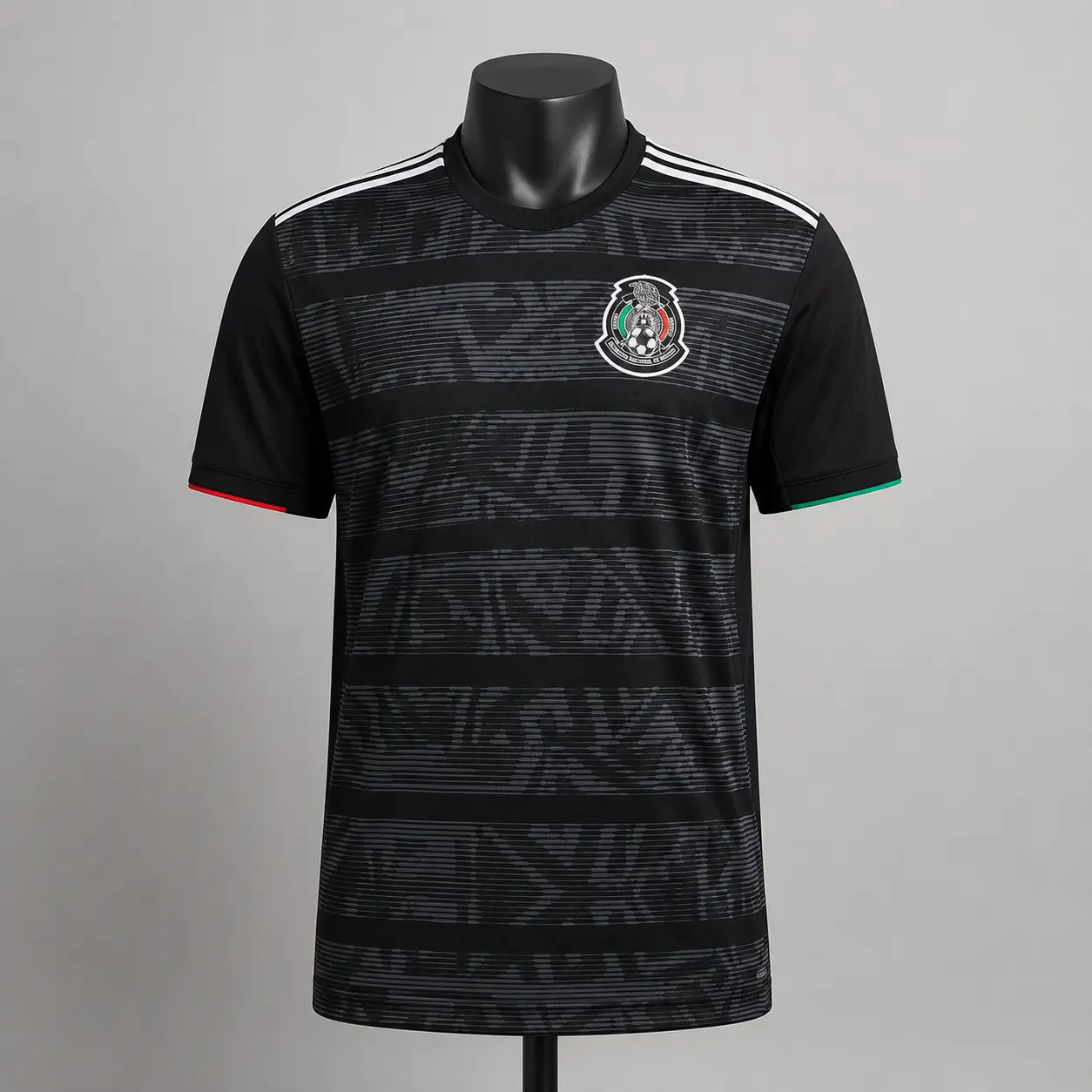 Mexico Cultural Art Soccer Jersey, Green Eagle Pattern Athletic Shirt, Fan Style Sports Top